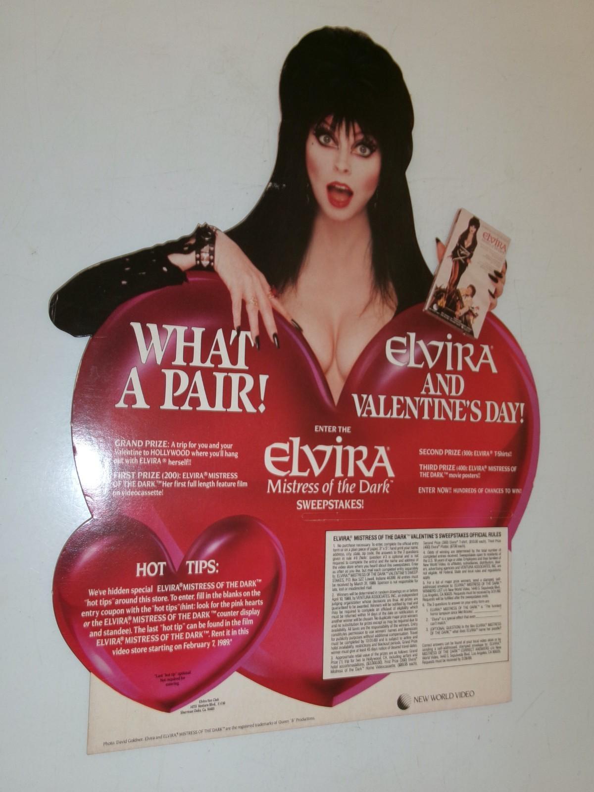 Elvira Mistress Of The Dark Valentine's Day Video Promo Stand-Up Standee 1988