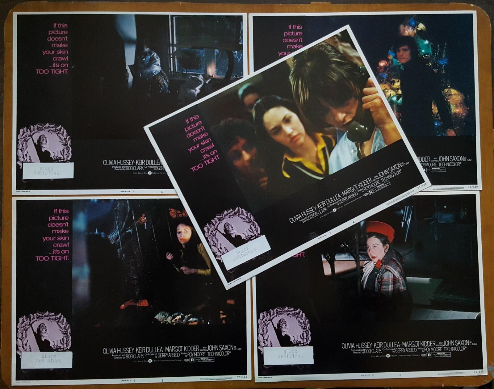 5 Original 1974 Black Christmas Lobby cards-Hussey/Kidder/Horror/Slasher NM!
