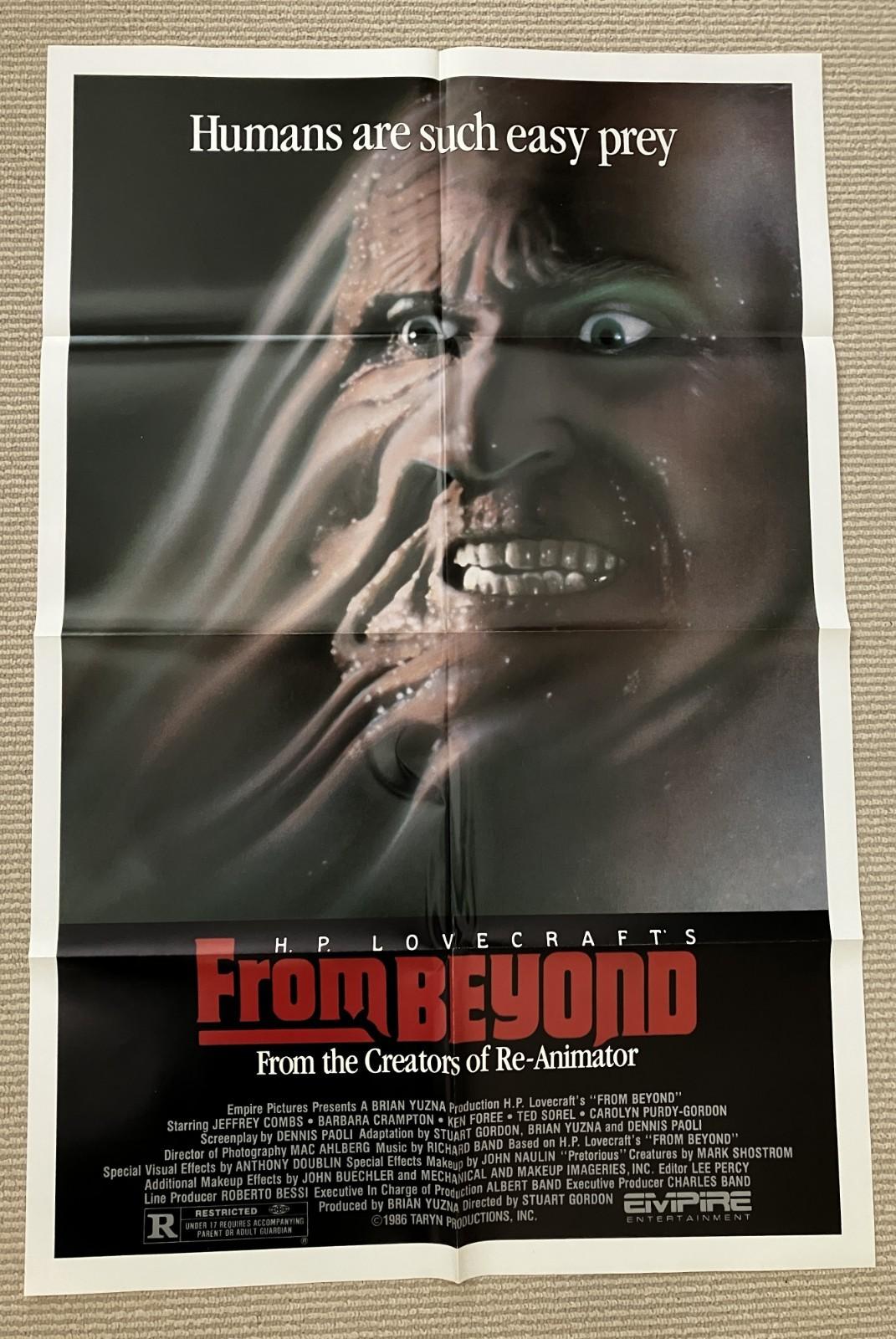 1986 FROM BEYOND ORIGINAL 1SH FOLDED POSTER