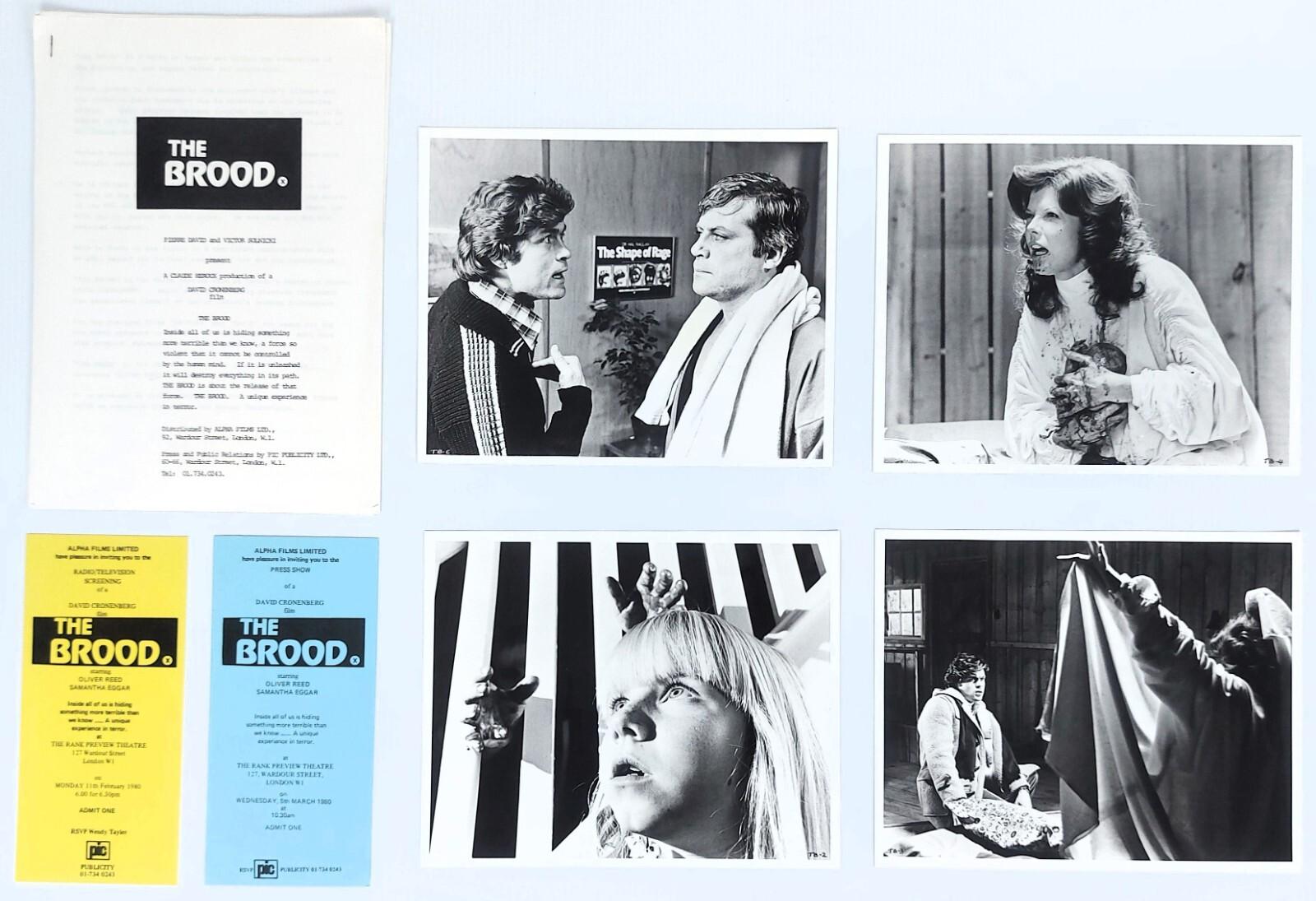 THE BROOD ORIGINAL UK PUBLICITY PRESS KIT STILLS 1979
