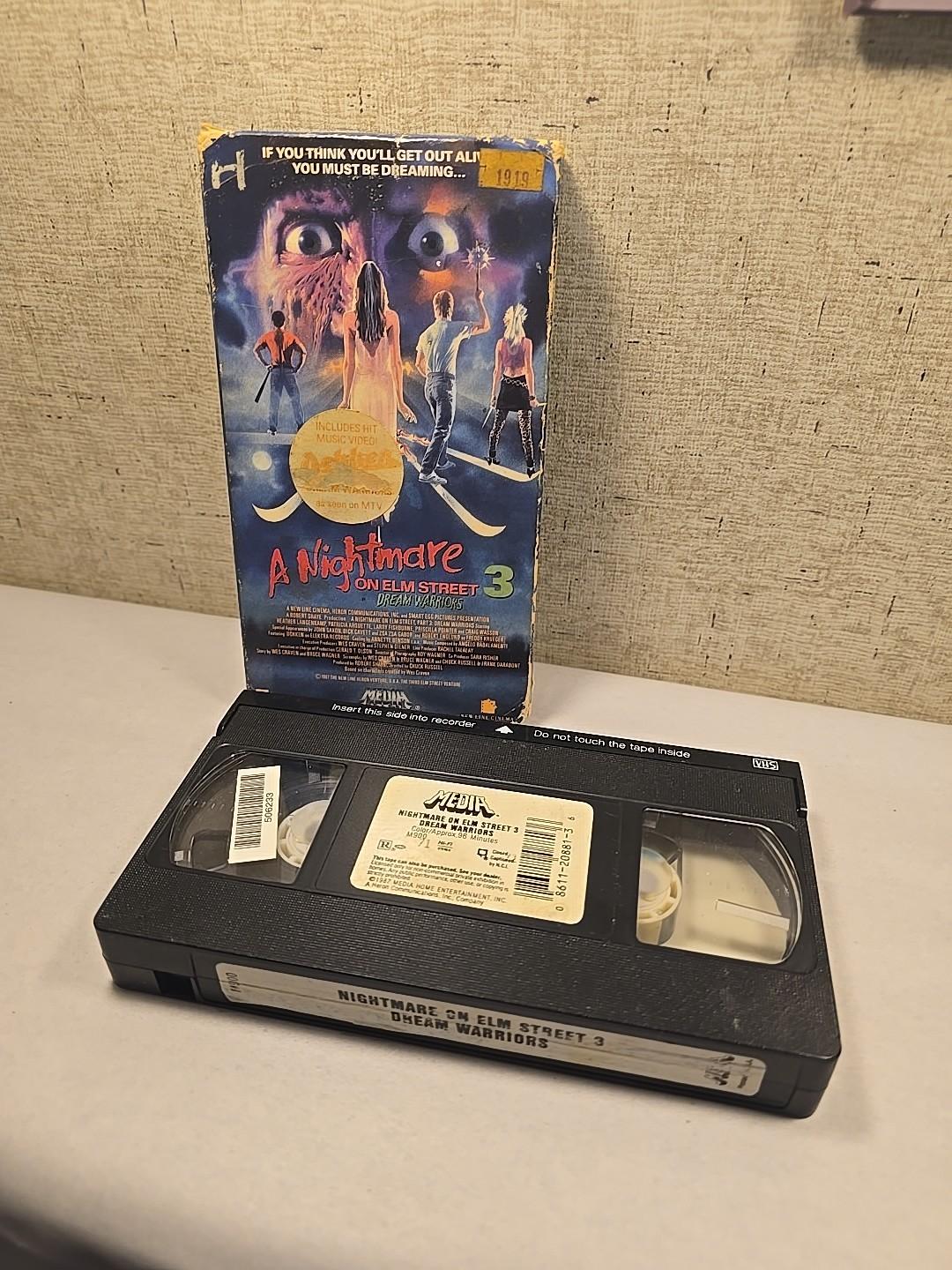 RARE! A Nightmare on Elm Street 3: Dream Warriors (VHS, 1987) First Release HTF