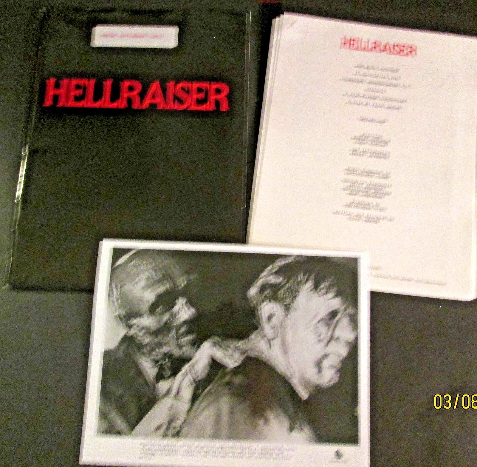 CLIVE BARKER: (HELLRAISER) ORIG,1987 MOVIE PRESSKIT (CLASSIC HORROR) RARE