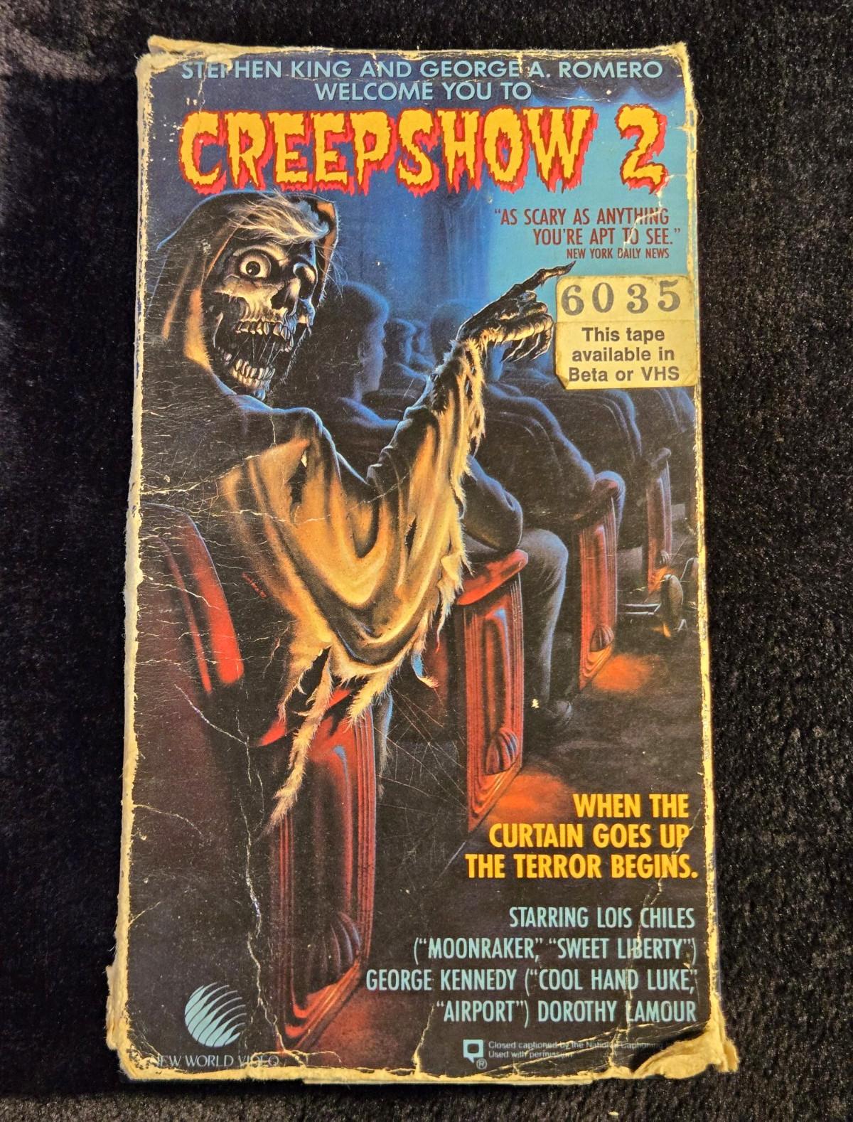 Creepshow 2 1987 VHS Original New World Video Stephen King Romero Horror