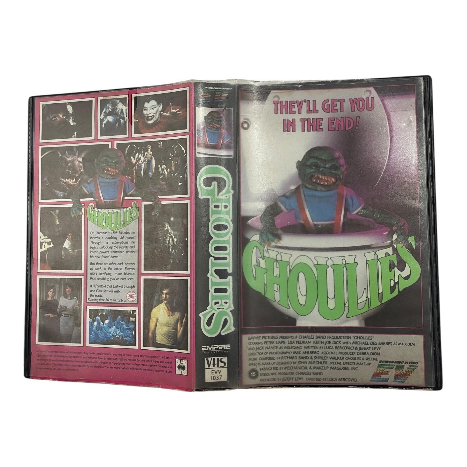 Ghoulies VHS 1985 Horror Film - Rare Vintage Video Nasty Collectible BIG BOX