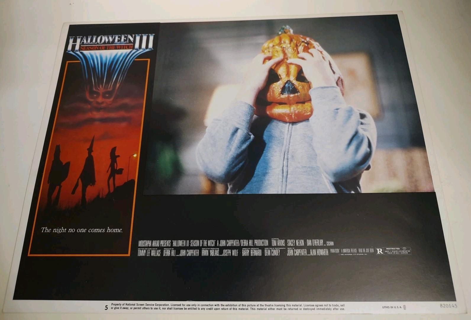Halloween III Season of the Witch 1982 Original Lobby Card Pumpkin Mask Horror