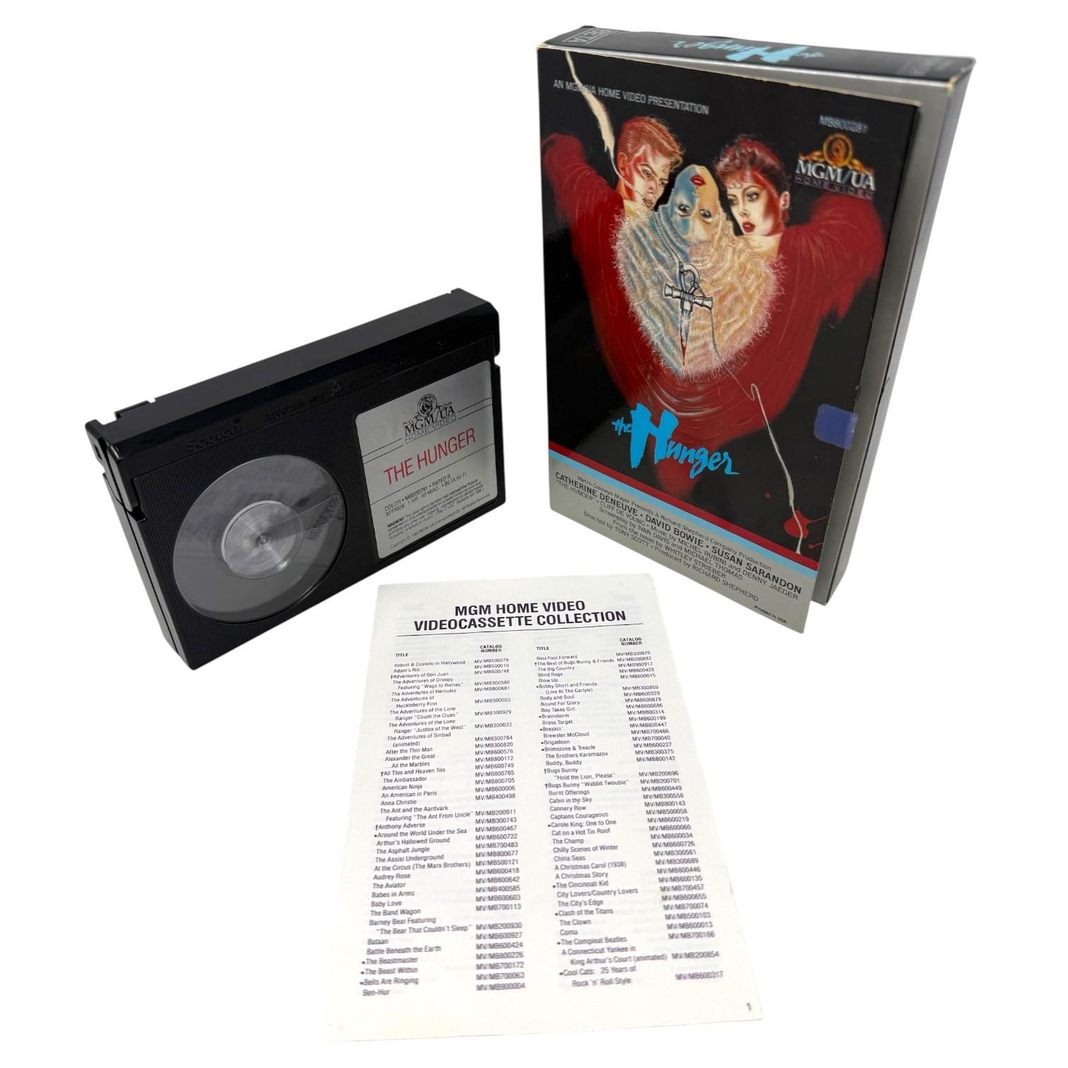 The Hunger - David Bowie-  1983 Erotic Thriller BETAMAX BETA CIB, Rare Horror