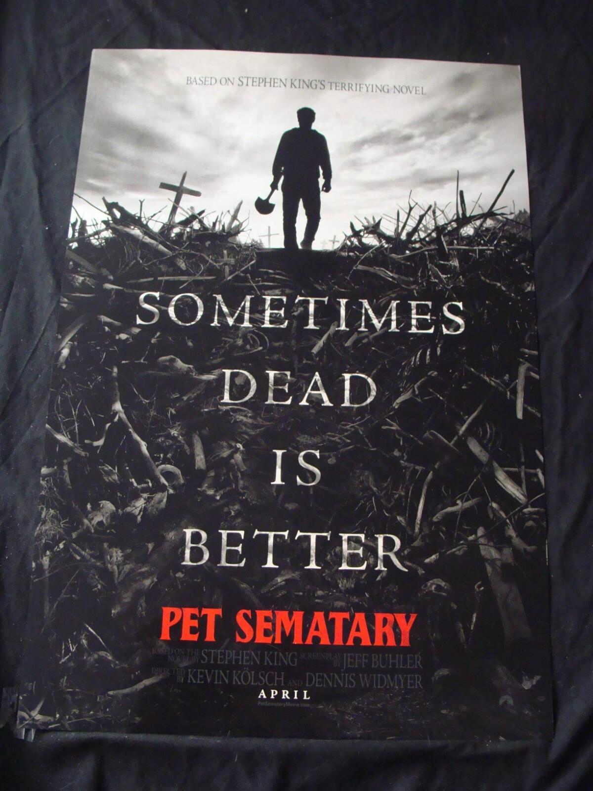 PET SEMATARY movie poster STEPHEN KING Original DS One sheet ADVANCE
