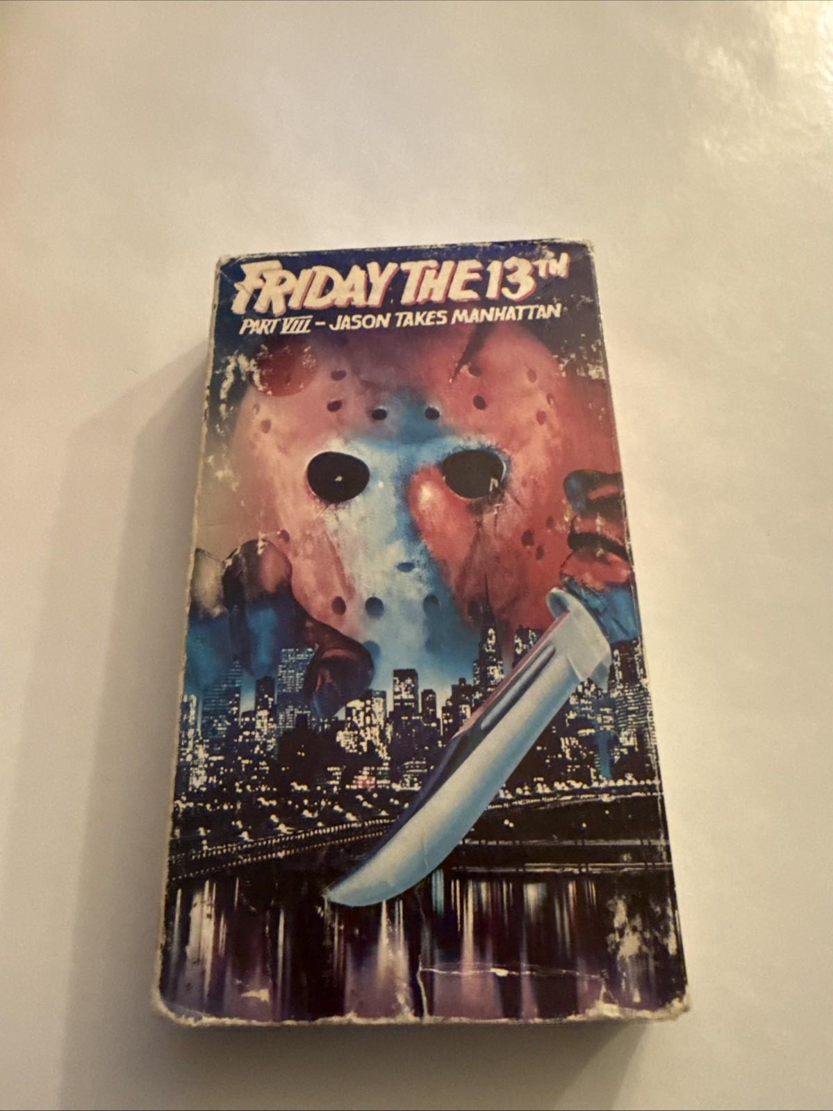 Friday The 13th Part VIII  (Jason Takes Manhattan) 1989 VHS Tape and Cover