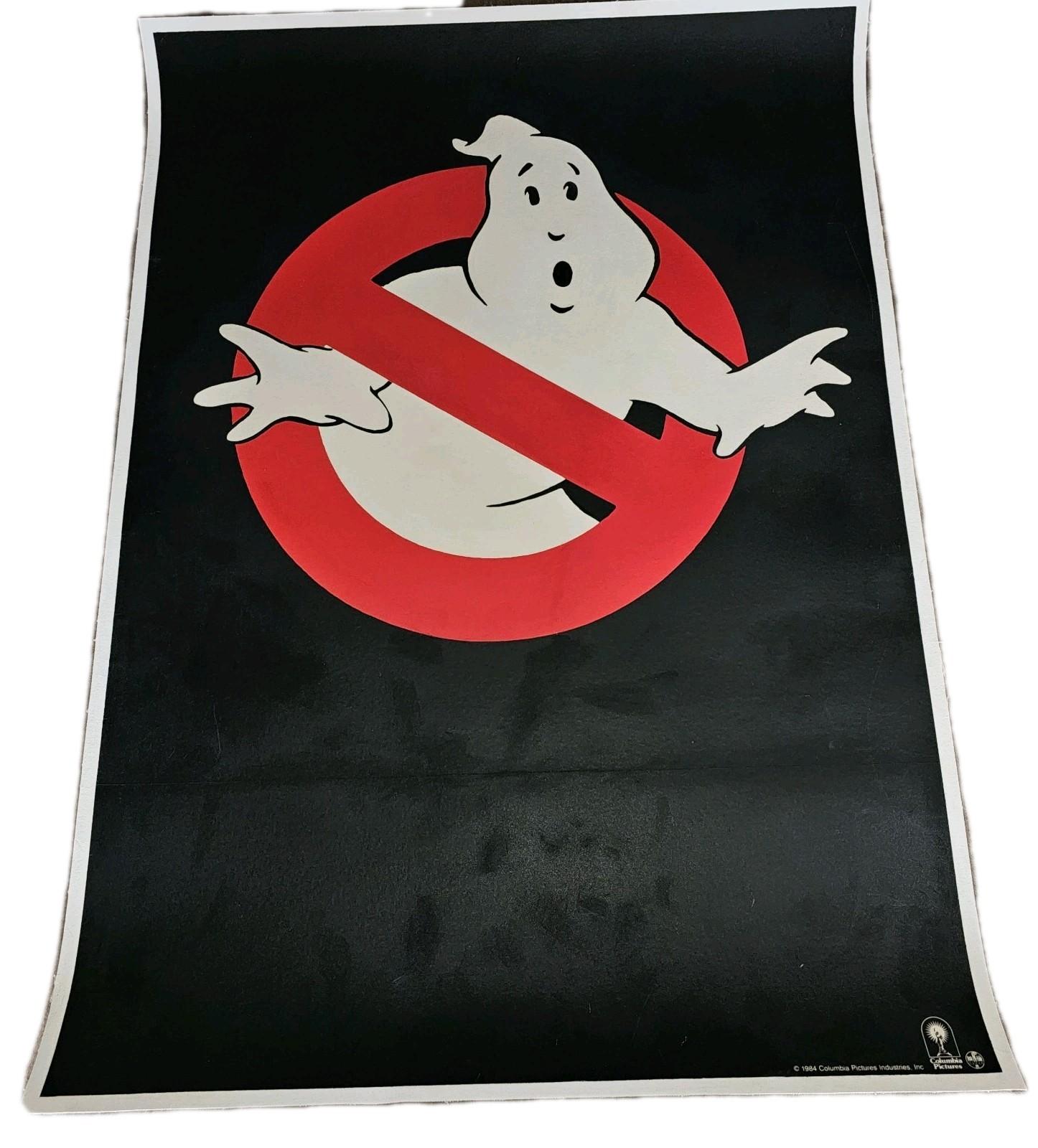 VTG 1984 Ghostbusters No Ghost No Text Movie Teaser Poster ~41x28 Rare Original