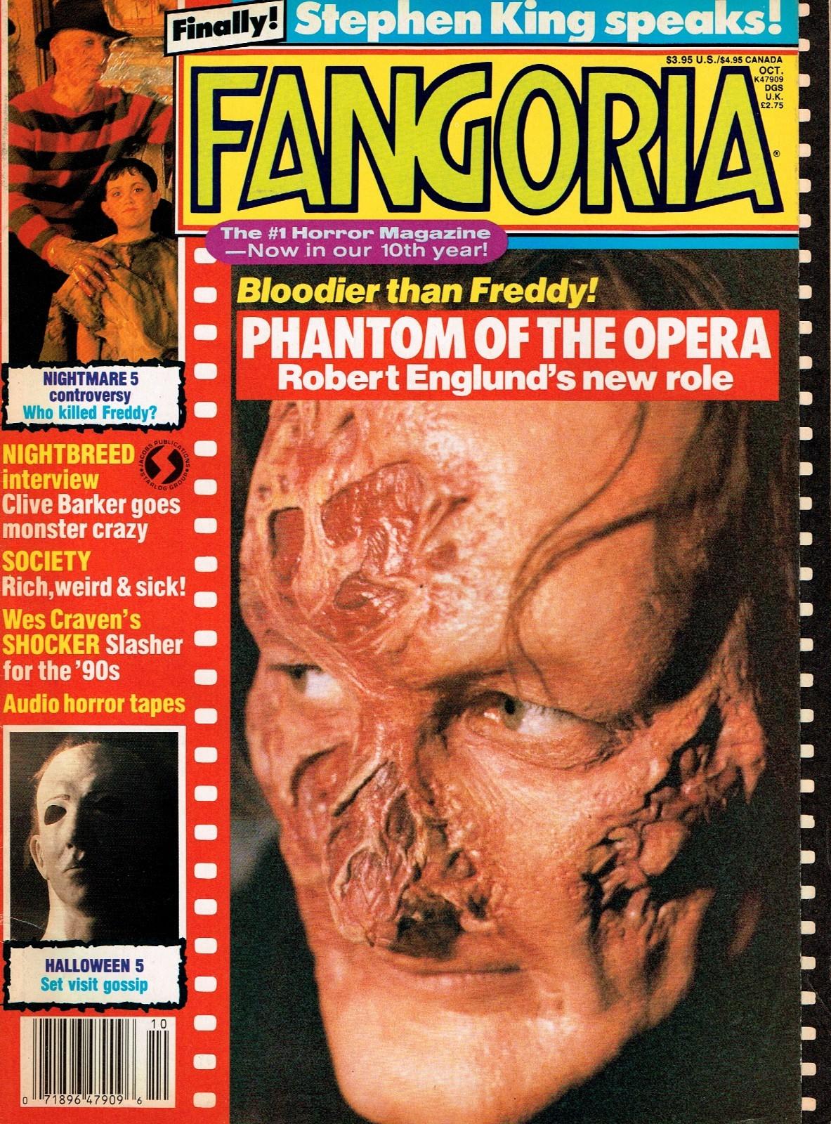 FANGORIA #87 OCT 1989 NIGHTBREED, SOCIETY, WES CRAVENS SHOCKER
