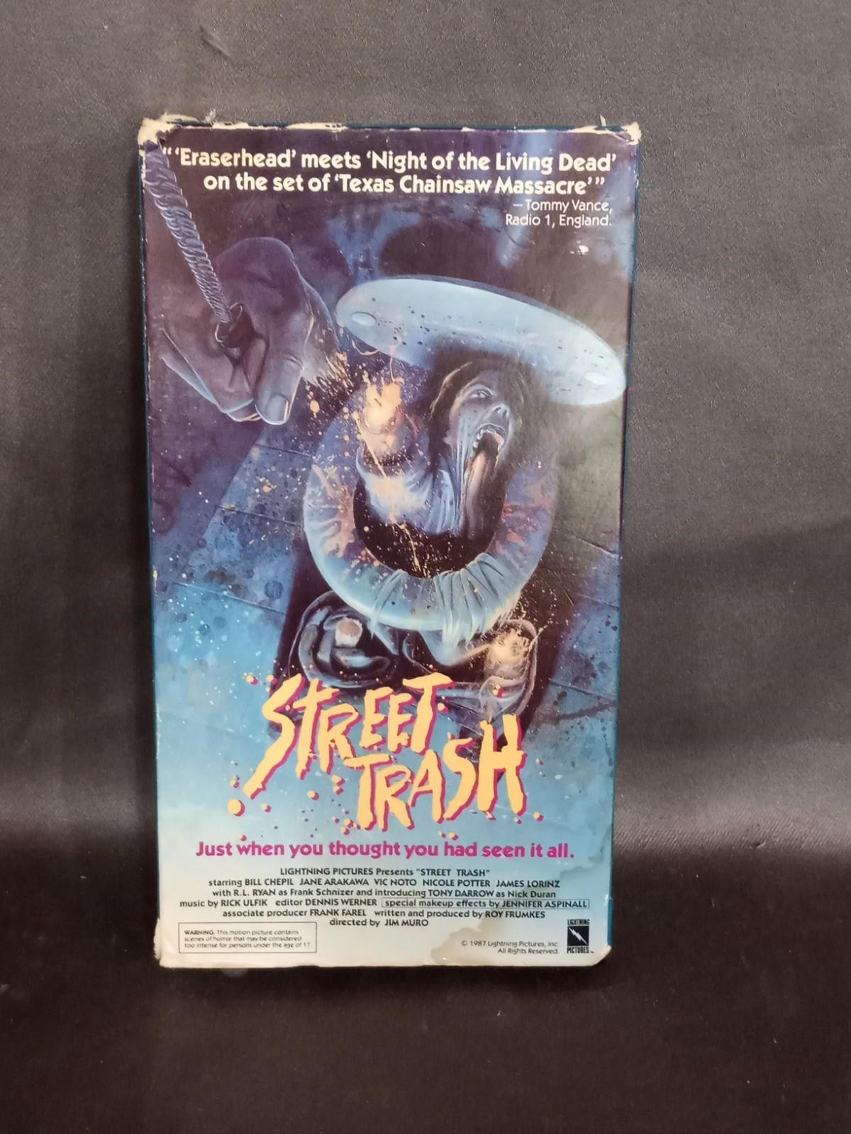 Street Trash Vintage Rare VHS Horror Comedy/Gore 1987 Lightning Video Jim Muro