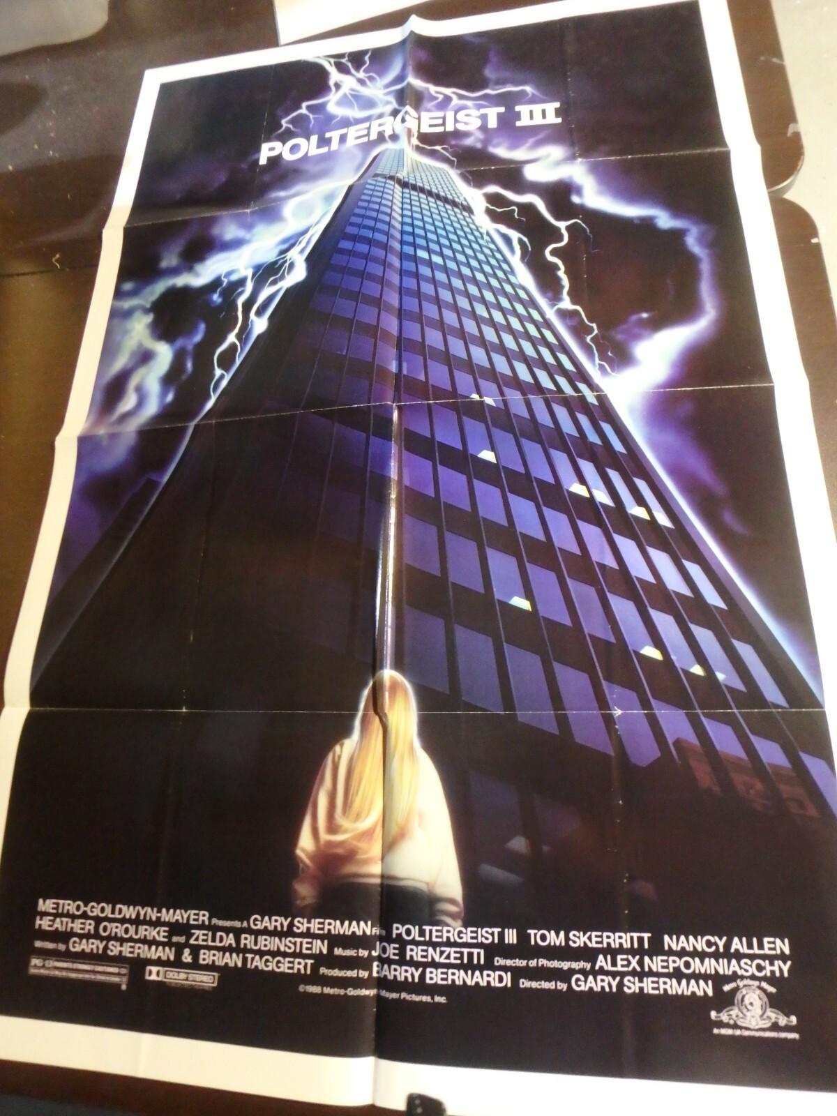 "POLTERGEIST III" 1988 ORIGINAL ONE SHEET POSTER !