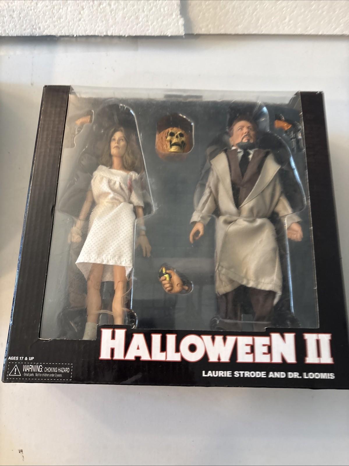 NECA Halloween II Laurie Strode and Dr. Loomis 2 Pack Action Figure Toy Set RARE