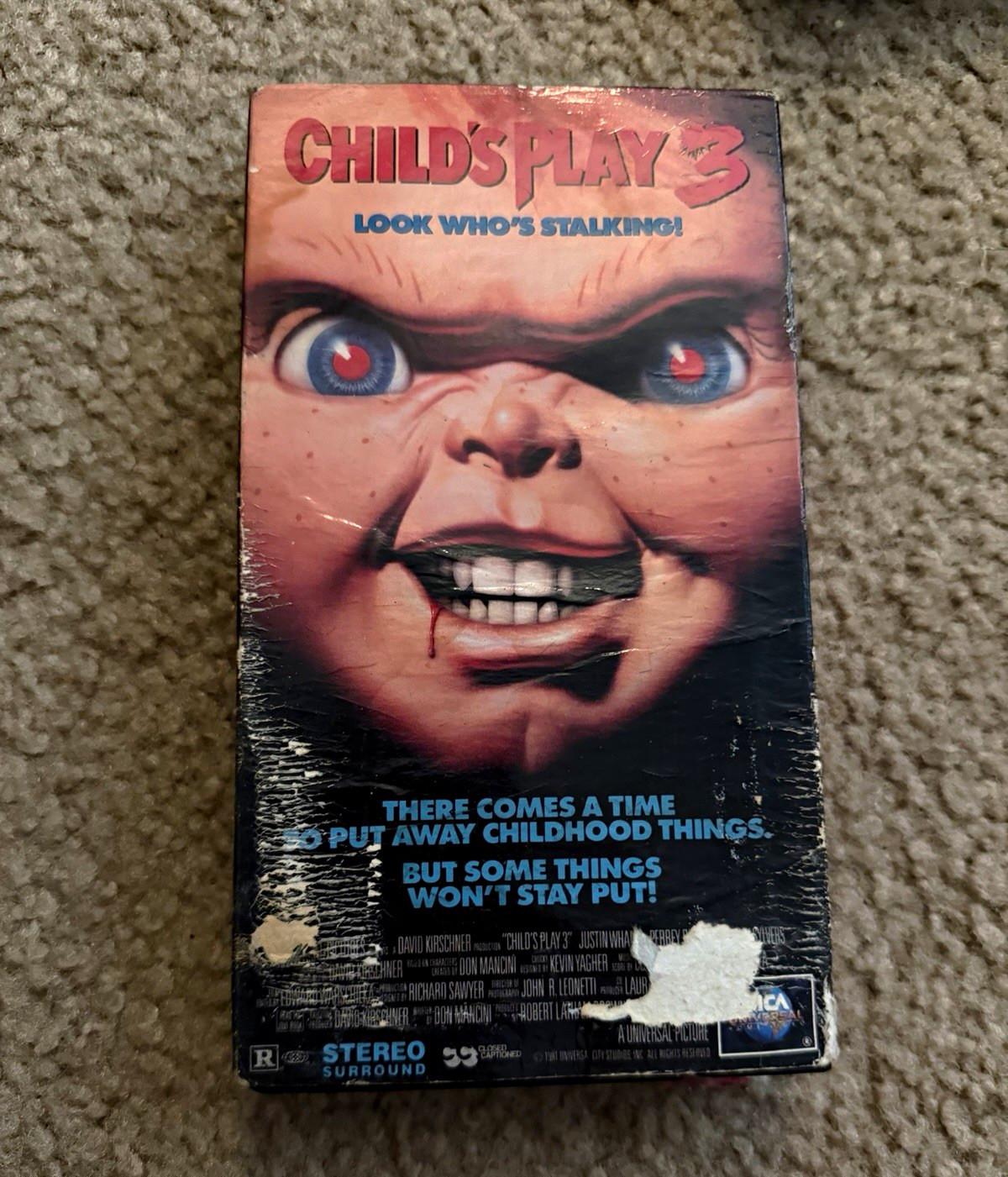 MCA Universal Child's Play 3 VHS NTSC 1991 R Horror/Thriller CC Jack Bender