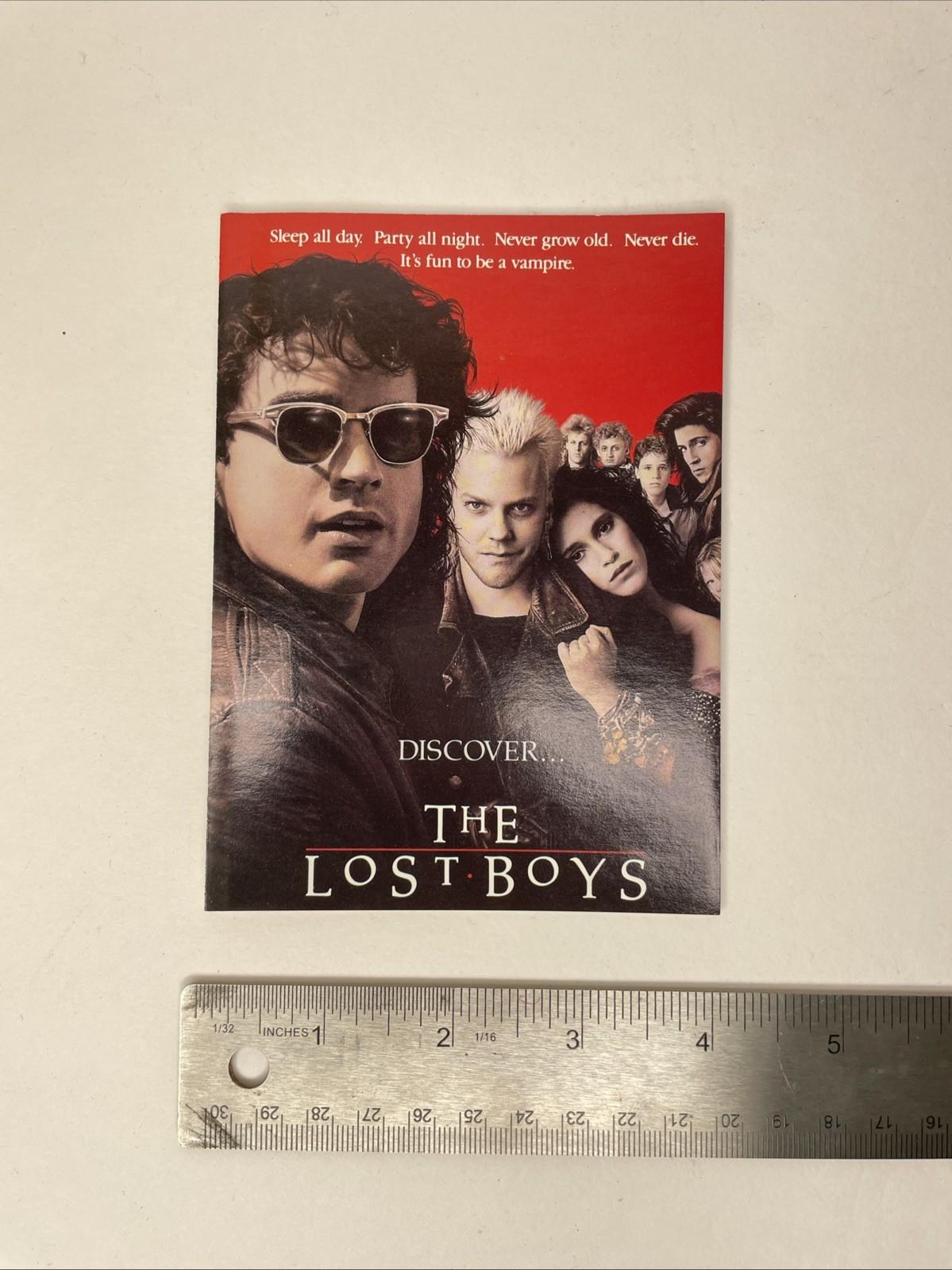 Original The Lost Boys Movie Promotional Fold Out Booklet 1987 *RARE*
