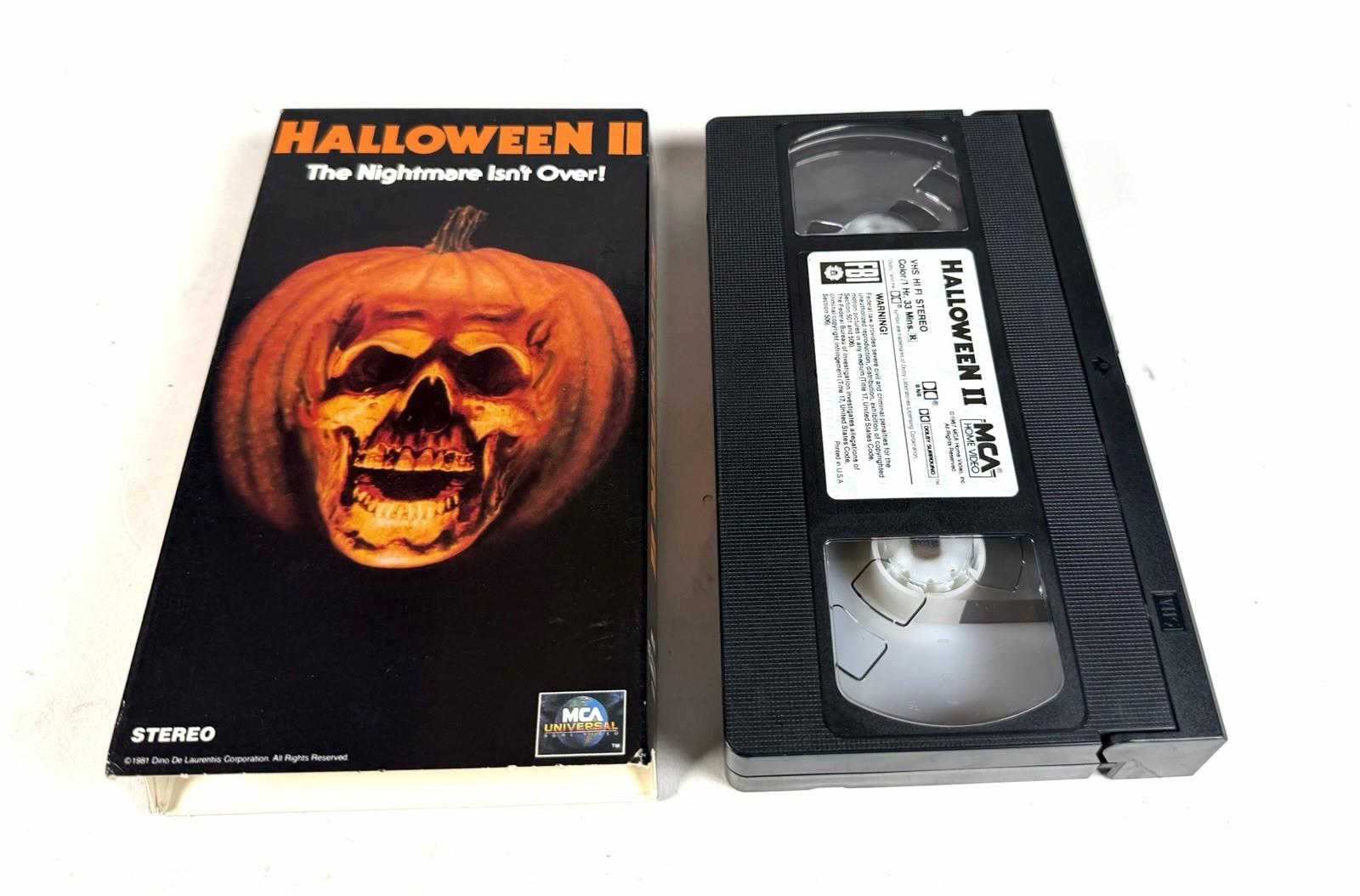 Halloween II 2 VHS Horror 1981 MCA John Carpenter Michael Myers CLEAN