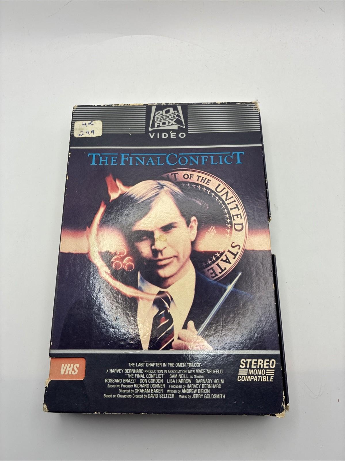 THE FINAL CONFLICT (vhs,1980's,english,stereo,old 20th Century-Fox video) tested