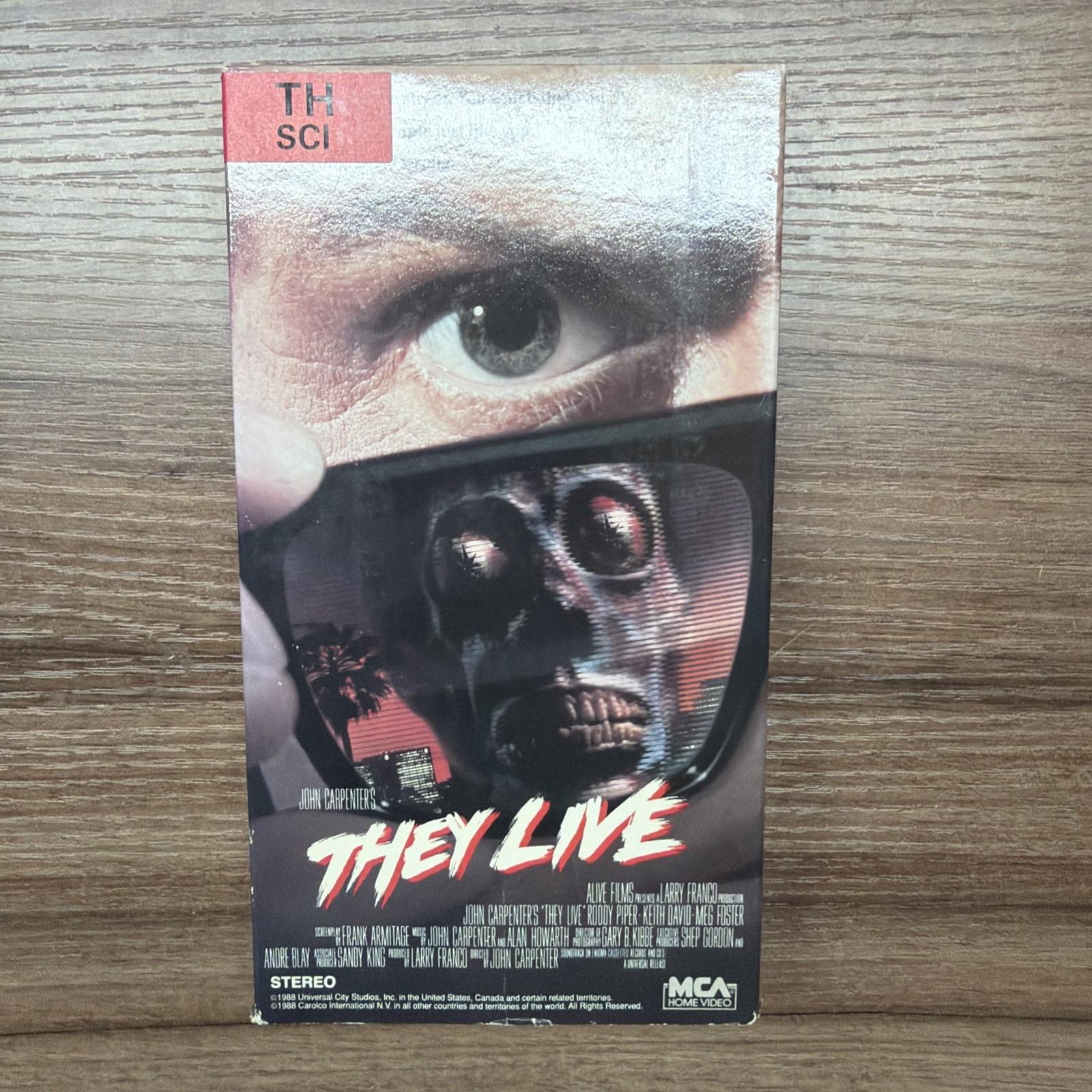 VHS THEY LIVE - John Carpenter  89 MCA Original Box - Horror Cult Classic RARE!