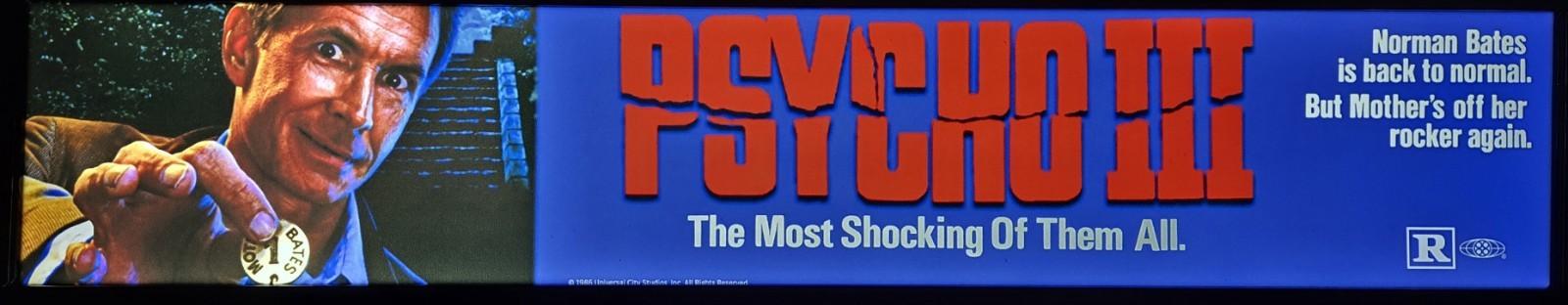 Psycho III (1986) 5x25 Movie Theater Mylar Reissue Norman Bates Anthony Perkins
