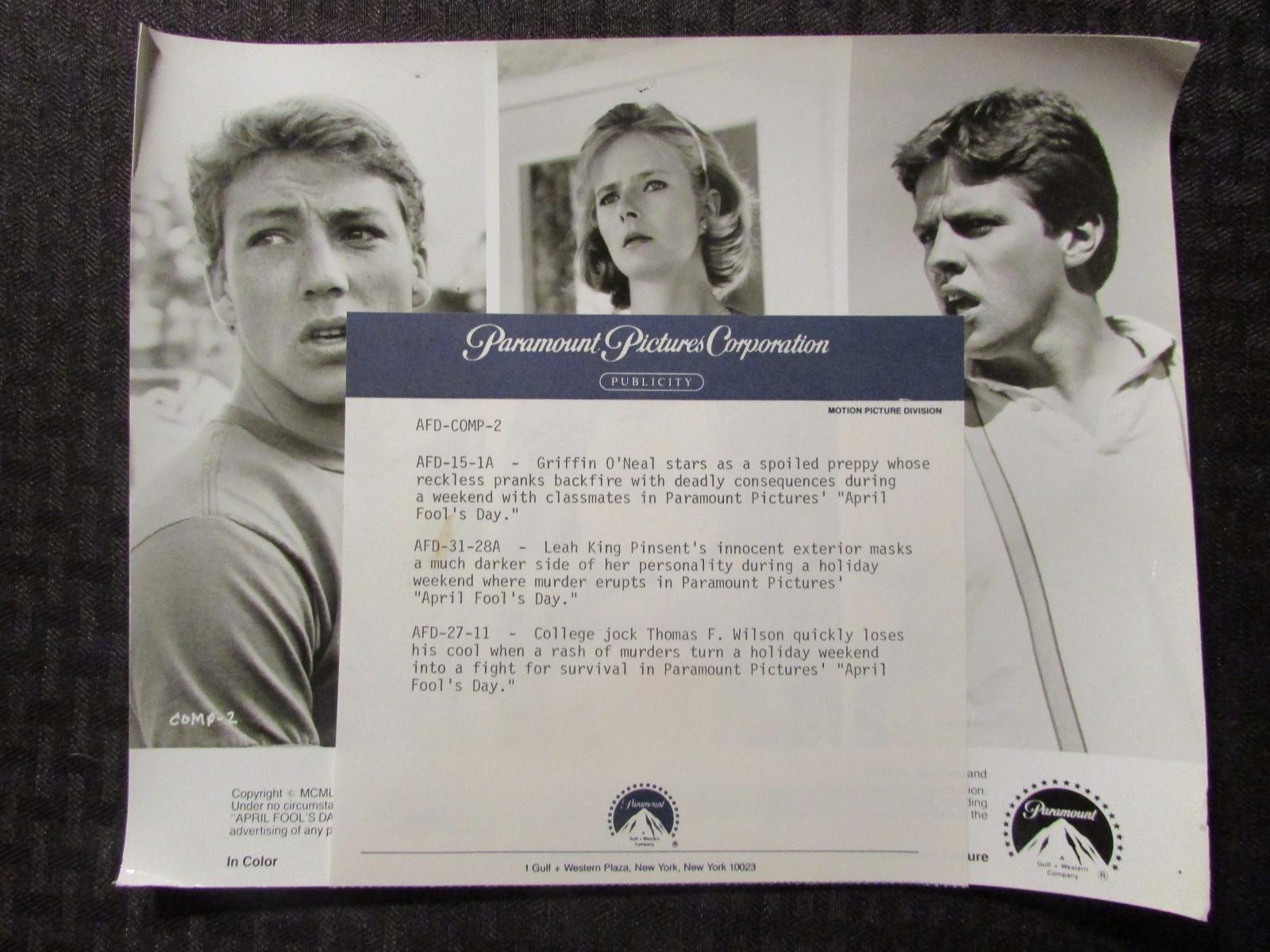 1986 APRIL FOOL'S DAY Original Movie Promo Stills 8x10" FN+ 6.5 LOT of 3