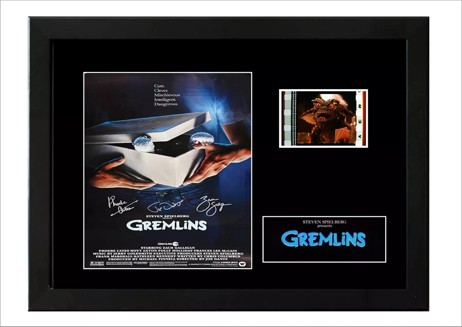 Gremlins 1984 Original Framed Film Cell Display Signed Memorabilia + COA