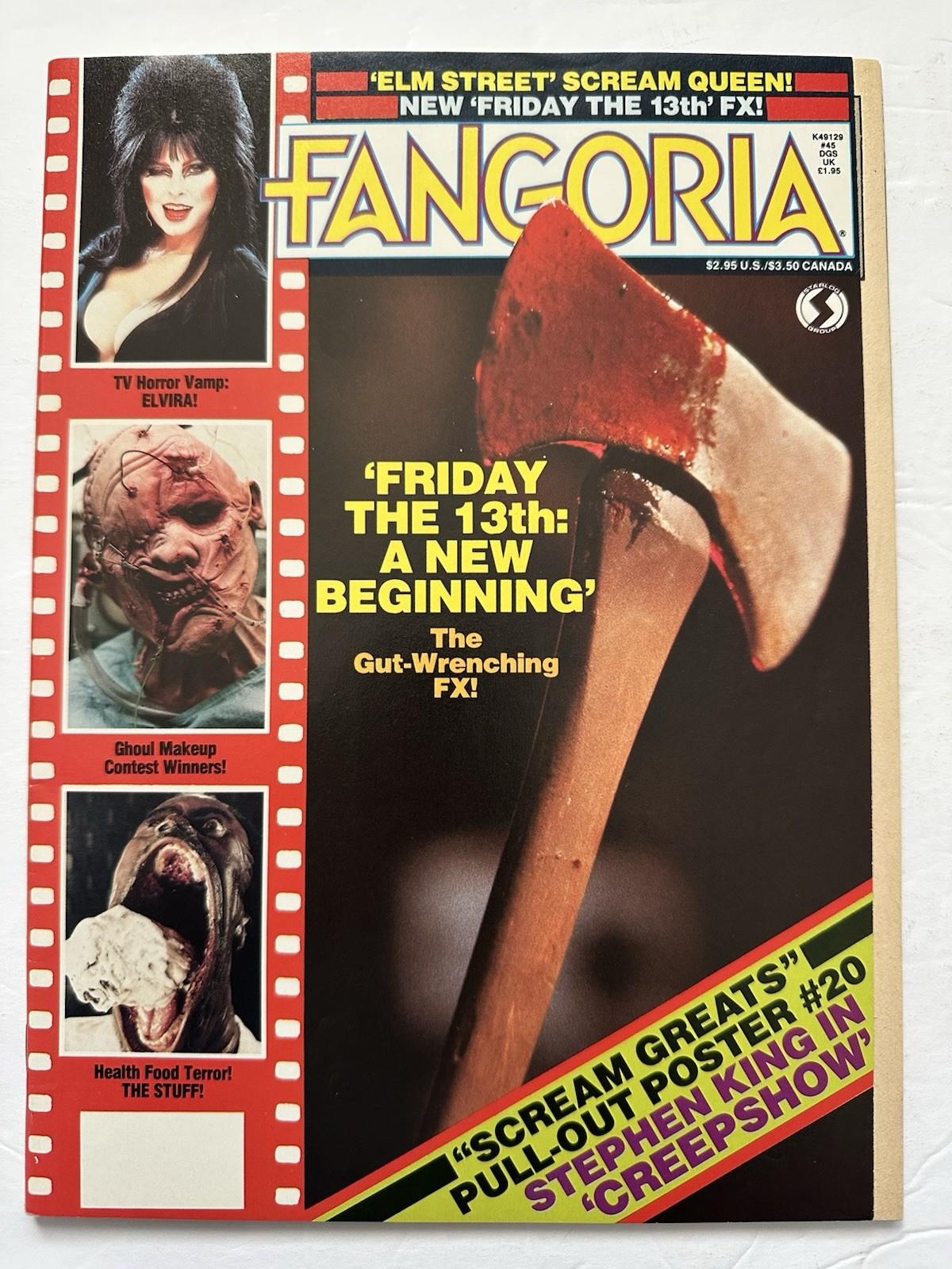 Fangoria #45 June 1985 (Starlog) “Friday the 13th: A New Beginning” Cover Elvira