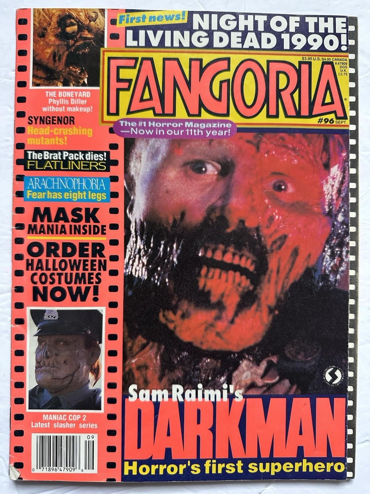 Fangoria #96 Sept. 1990 (Starlog) “Darkman” Cover, “Night of the Living Dead”