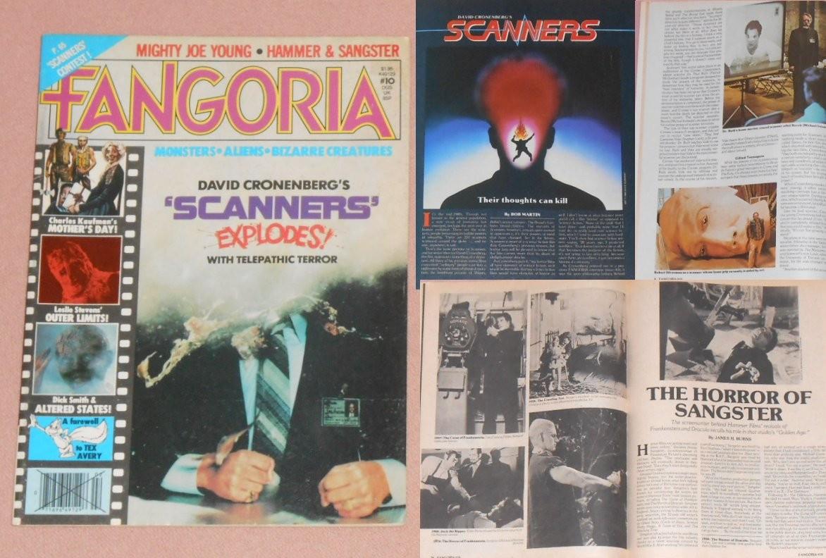 FANGORIA 1981 #10 - SCANNERS Cover CRONENBERG Dick Smith FAERIES Mother's Day