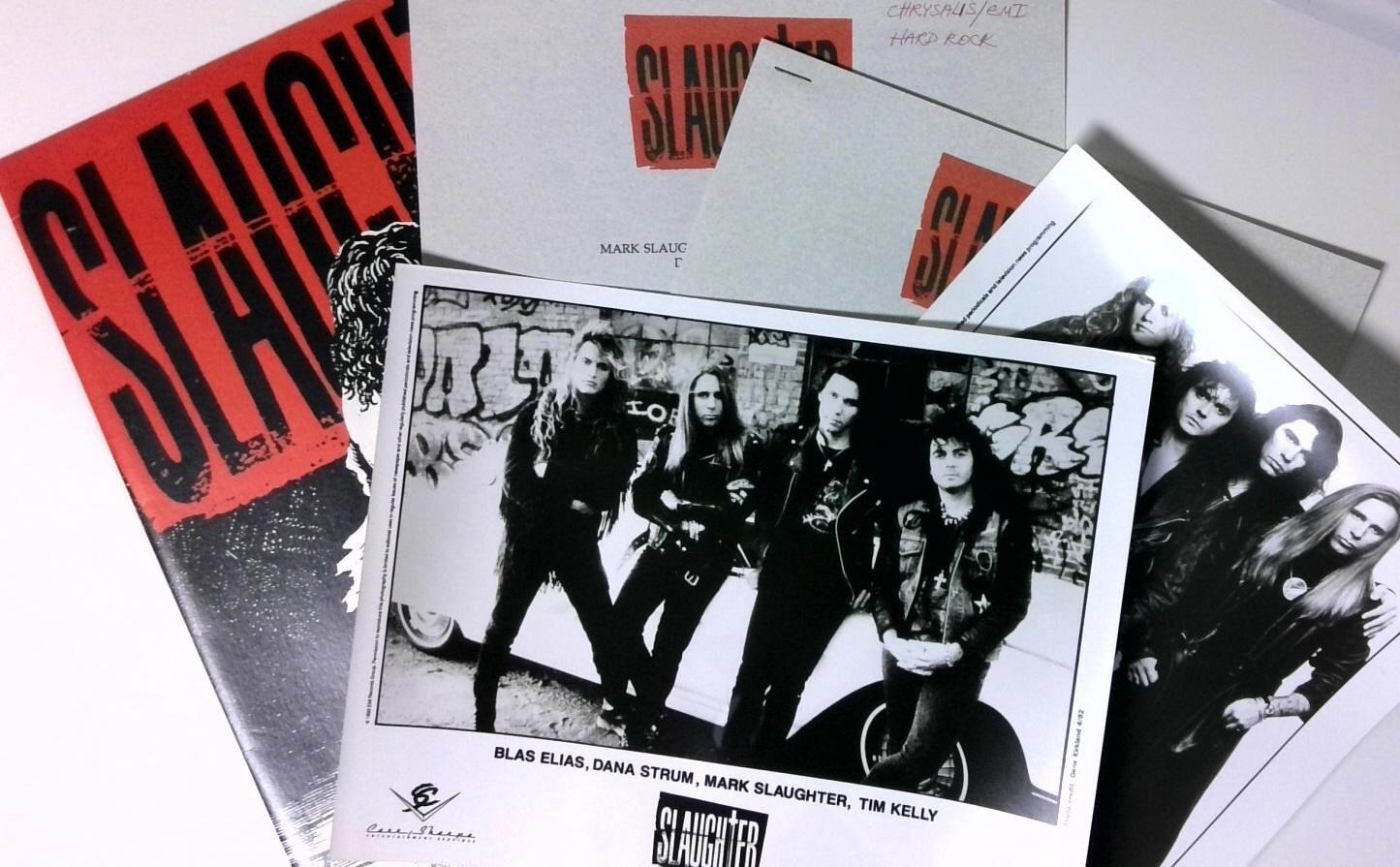 Slaughter 1992 Photo Promo Music Press Kit & Folder - EMI Records