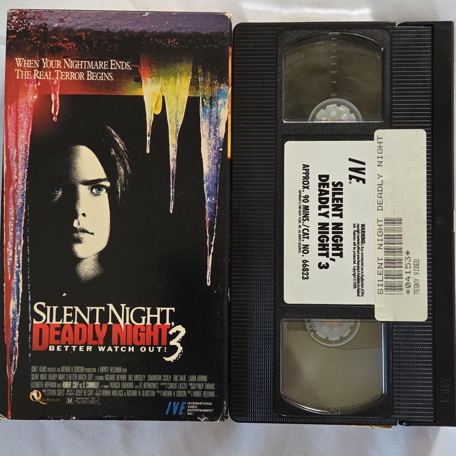 Silent Night Deadly Night 3 - Better Watch Out (1989) VHS, Tested 