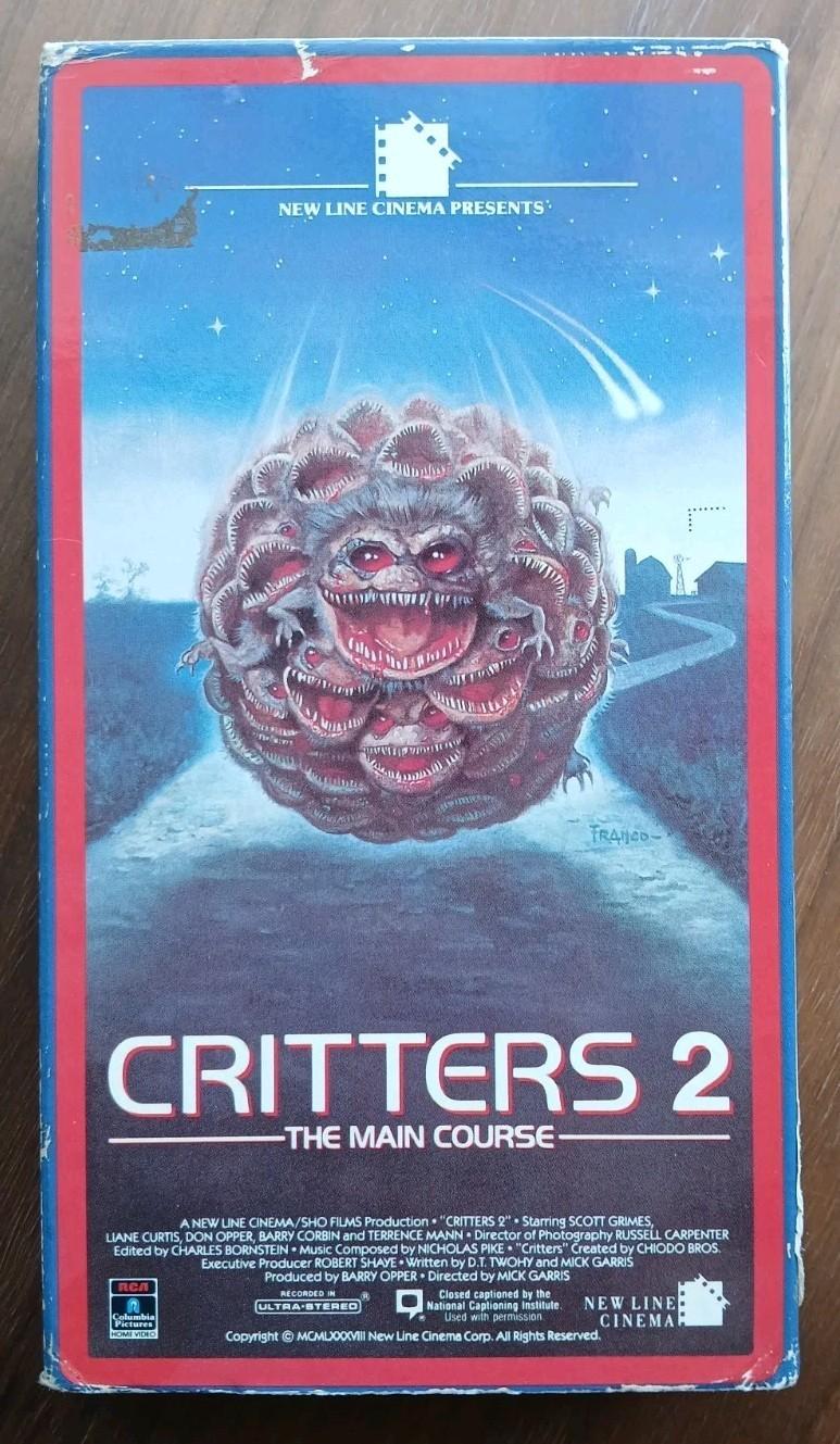 Critters 2 The Main Course VHS Tested Works 1988 Horror Scary Not A Rental
