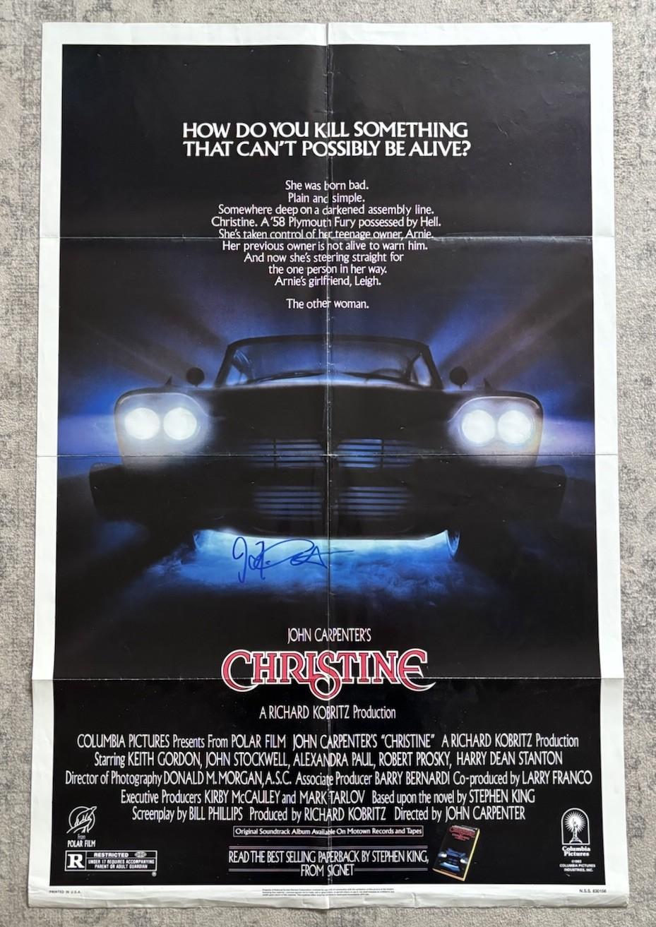 Christine 1983 Original One Sheet Movie Poster 27x41 Signed by John Carpenter