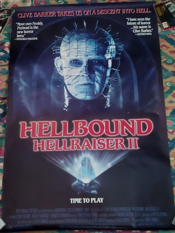 HELLBOUND HELLRAISER II Poster ~ Authentic Original 1988 One Sheet Rolled!