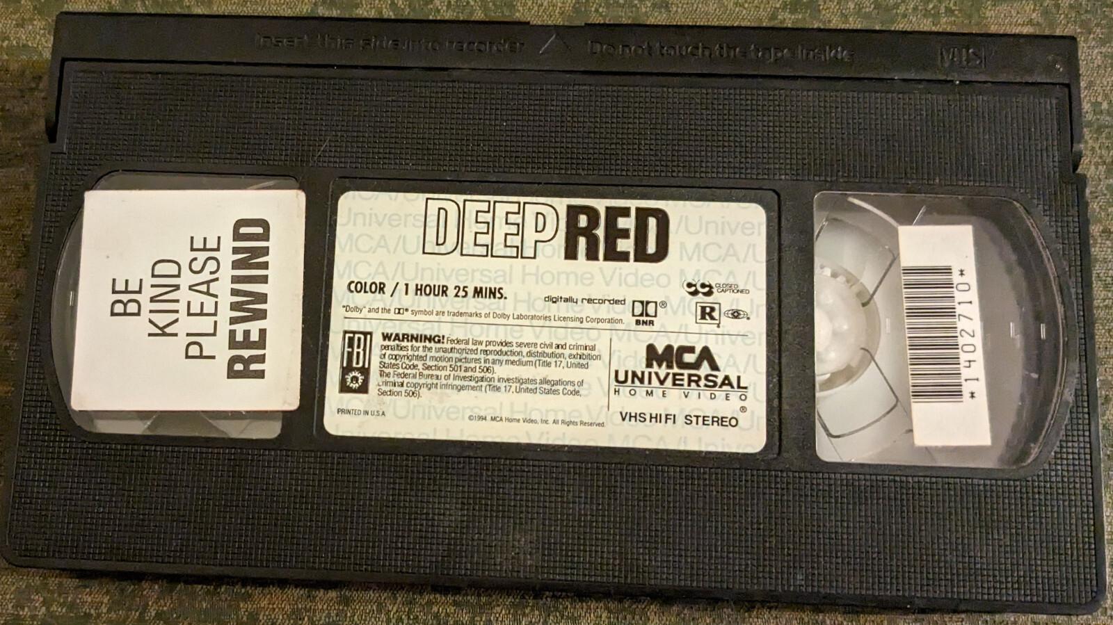 Deep Red - VHS tape - original U.S Version - Michael Biehn