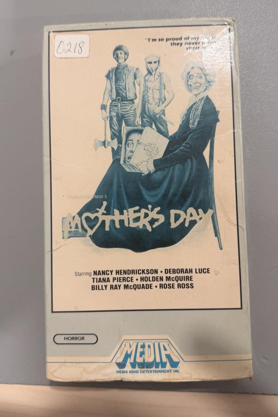Mother’s Day VHS (1980, 1983), Horror VHS, Nancy Hendrickson
