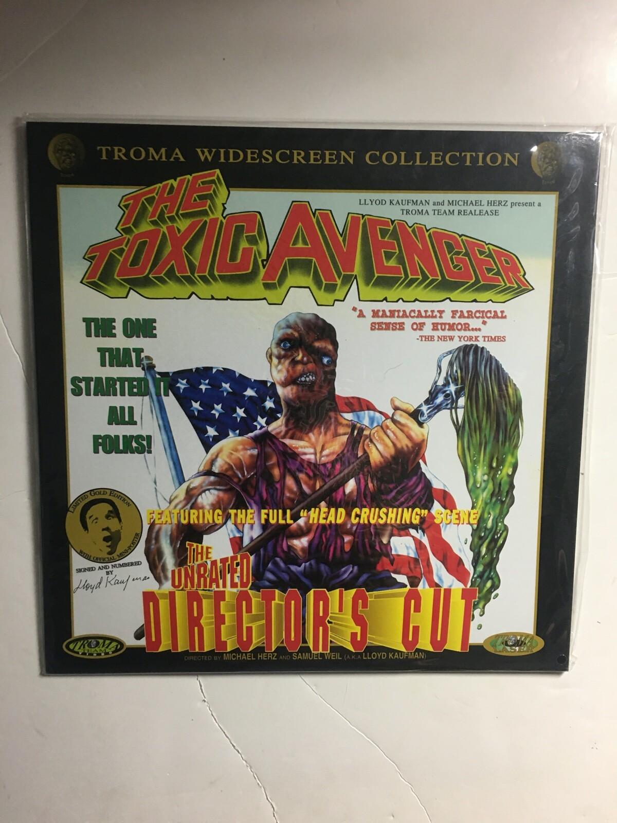 The Toxic Avenger (Laserdisc, 1998) Gold Edition w/autograph Brand NEW Sealed