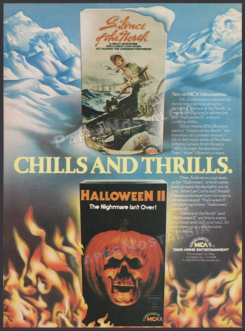 HALLOWEEN II - Original 1982 print AD/ ADVERT / MCA video promo