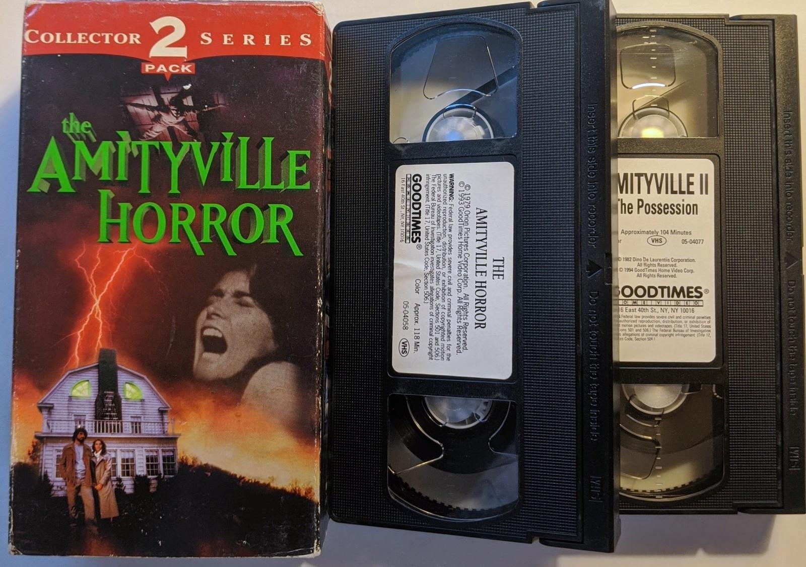 Amityville Horror & Amityville: Possession VHS Horror Movie Tape TESTED Original