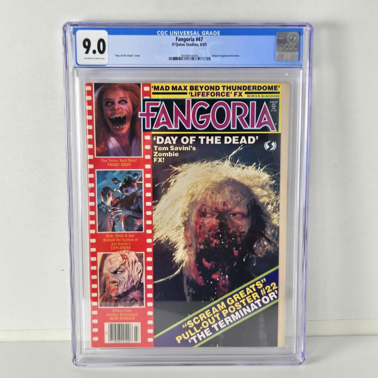 Fangoria  47/CGC 9.0/Day of the Dead /Fright Night/Starlog/Vintage/OOP/Horror