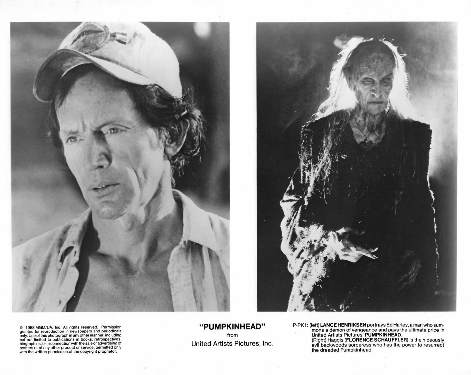 "Pumpkinhead" Lance Henriksen & Florence Schauffler B&W 8x10 Photo 1988 United