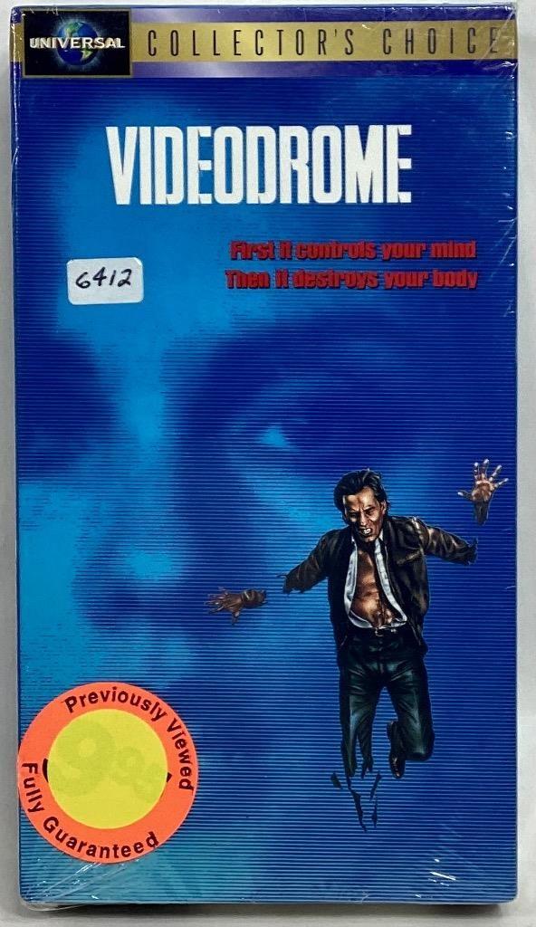vintage VIDEODROME Director's Cut VHS Tape SEALED previously viewed Uncut 4pix