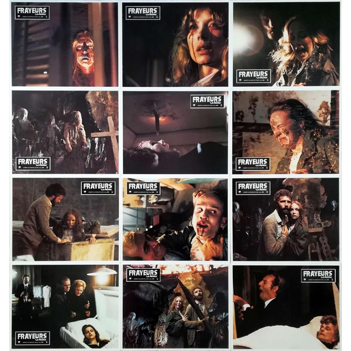THE CITY OF THE LIVING DEAD Original Lobby Cards x12 - 9x12 in. - 1980 - Lucio F