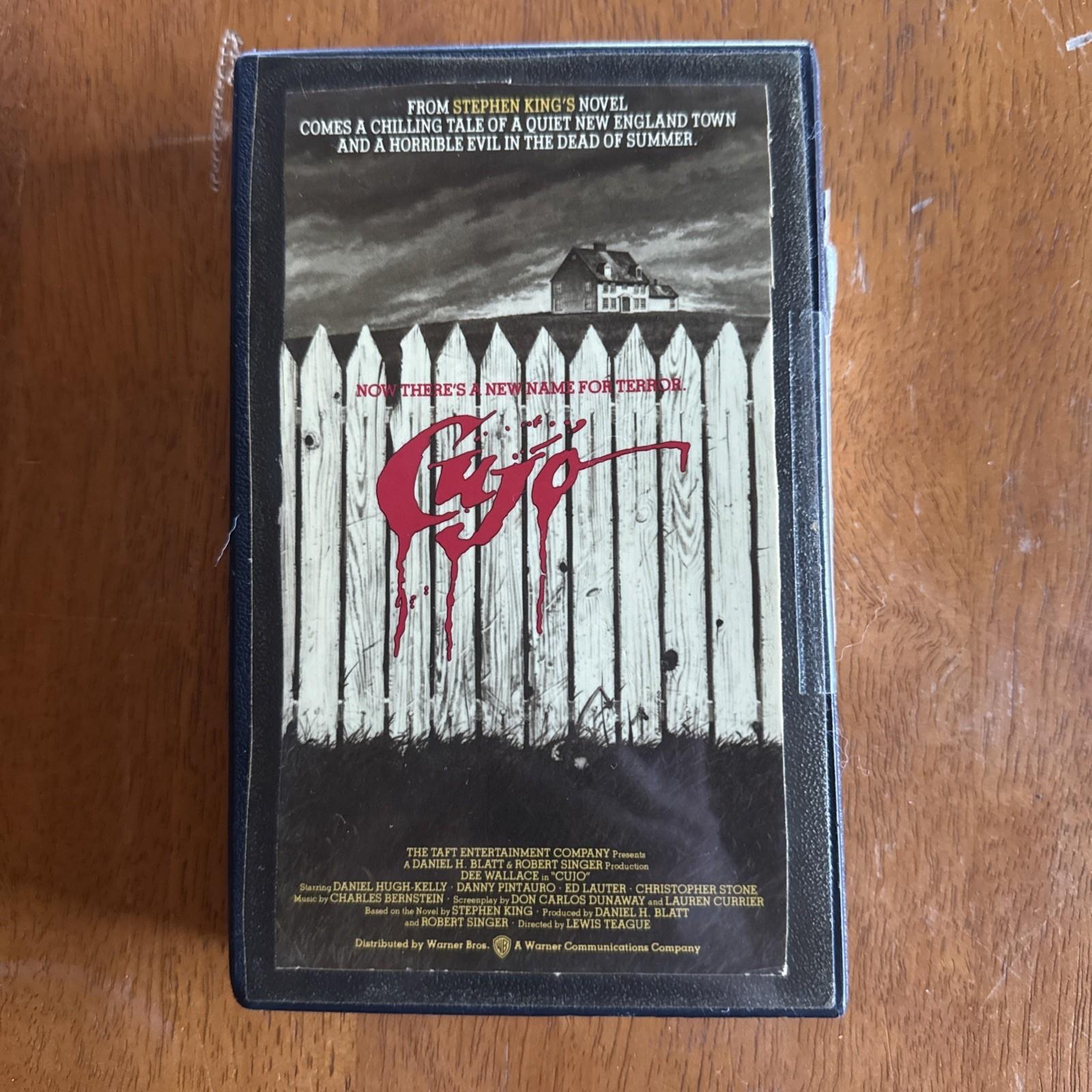 Cujo Vhs Tape Horror Clamshell  Former Library Original Release Stephen King