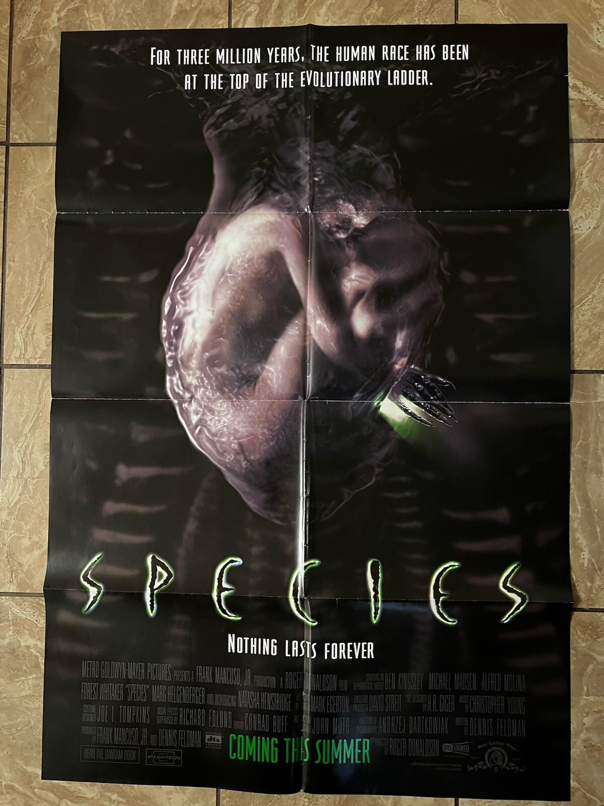 ORIGINAL SPECIES ADVANCE ONE SHEET MOVIE POSTER 1995 NM-M SCI FI