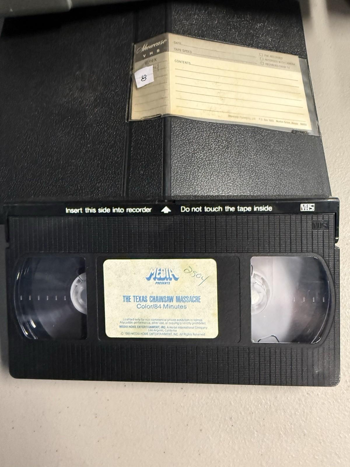 Media VHS 1985 The Texas Chainsaw Massacre 1974 Rare Horror Plain Black Case