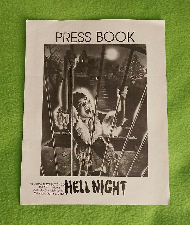 "Hell Night" Original Movie Press Book & Mini Ad Art Sheet 1981 (uncut)