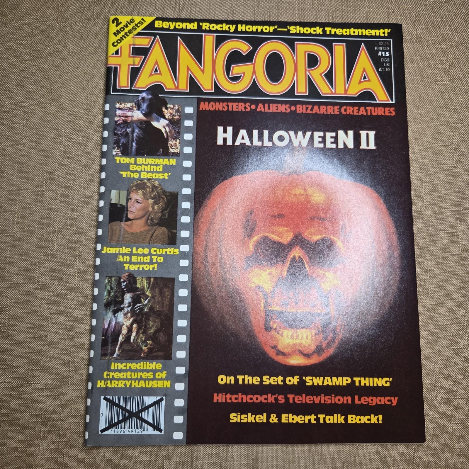 Fangoria #15 1981 Halloween II Jamie Lee Curtis Swamp Thing VTG Horror Mag
