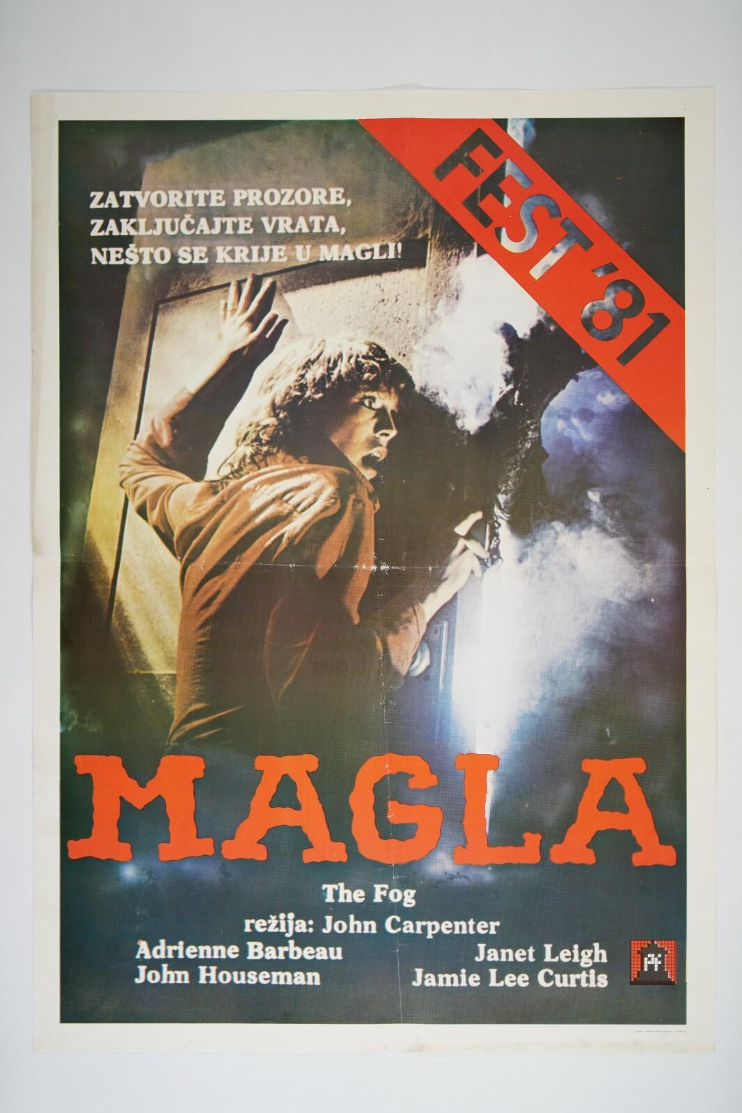 THE FOG Original veryRARE exYU movie poster 1980 JAMIE LEE CURTIS JOHN CARPENTER