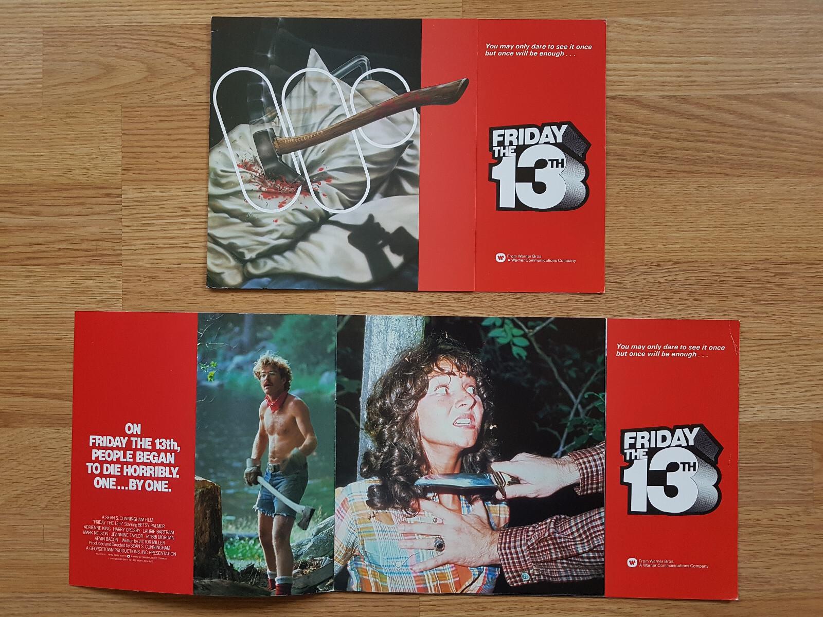 Friday the 13th  - scarce US promo folder!  1980 Slasher Horror Cunningham