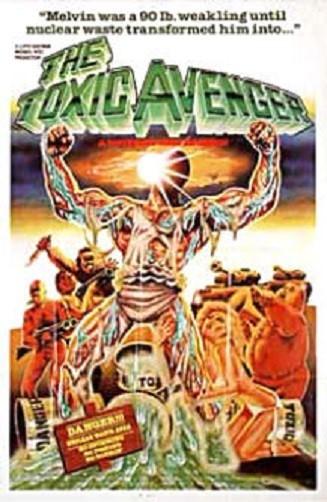 TOXIC AVENGER ORIGINAL ROLLED VERY RARE STYLE B 27X41 MOVIE POSTER TROMA 1985
